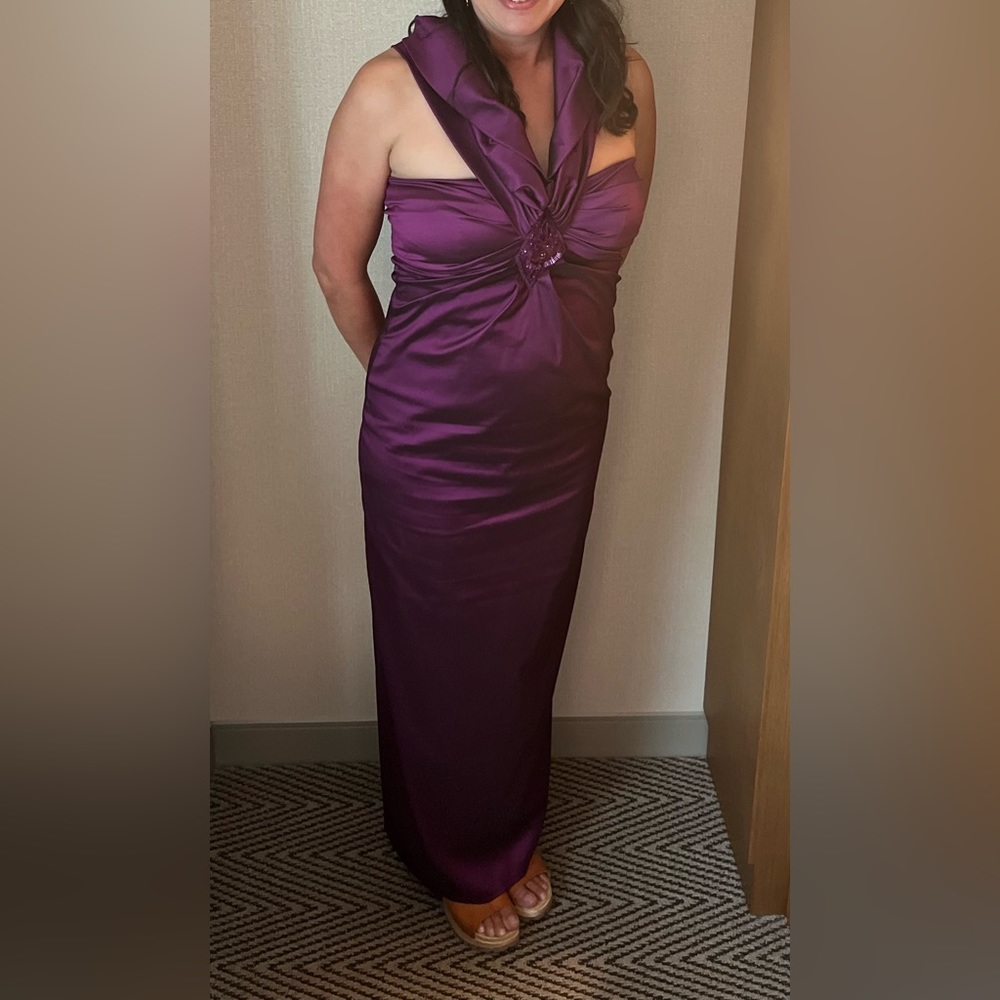 Gorgeous jewel tone purple Talbot Runhof evening gown